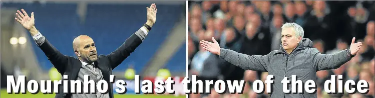  ?? Picture: AFP ?? MOMENT OF TRUTH: Ajax head coach Peter Bosz, left, and Manchester United manager Jose Mourinho will be hoping to emerge victorious when the two sides lock horns during the final of the Europa League at the Friends Arena today