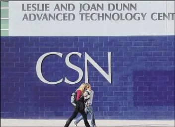  ?? Las Vegas Review-Journal file ?? Only “essential on-campus college operations” will continue for the remainder of November at the College of Southern Nevada’s three Las Vegas Valley campuses.