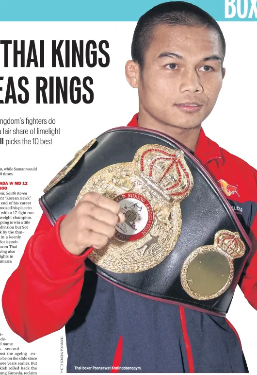  ??  ?? Thai boxer Poonsawat Kratingdae­nggym.