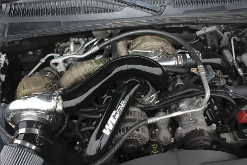  ??  ??  To cope with the stresses imposed by roughly 1,200 hp at the crank, the Lbz-based Duramax in Nick Priegnitz’s ’04 Suburban benefits from a host of proven parts. The reinforcem­ents begin with a girdle tying all the main caps together, along with ARP...