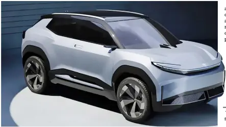  ?? ?? TOYOTA Urban SUV Concept has an authentic SUV presence, with a compact body set on strong shoulders and a high driving position.