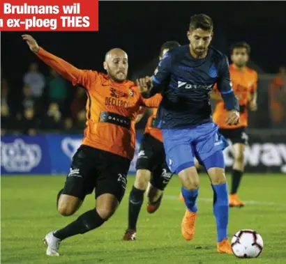  ?? FOTO PHOTONEWS ?? Brulmans in actie tijdens de bekermatch tegen Club Brugge.