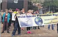  ?? SUBMITTED/FACEBOOK ?? People gather for the first World Suicide Prevention Day event done in Sydney in 2015. For two years, the event was a walk but this year it has been changed into an event.