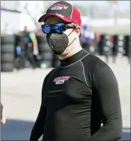  ?? JOHN RAOUX — THE ASSOCIATED PRESS ?? Rochester Hills’ Brad Keselowski outside his garage during practice session for Sunday’s Daytona 500on Wednesday. His best finish in the race was third place in 2014.