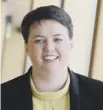  ??  ?? 0 Ruth Davidson: ‘ complete convert’ to the idea