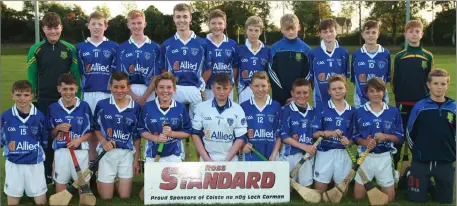  ??  ?? The Our Lady’s Island/St. Fintan’s squad whose long journey to the north of the county led to disappoint­ment.