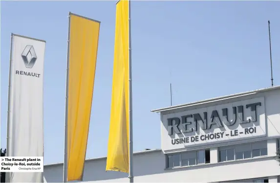  ?? Christophe Ena/AP ?? The Renault plant in Choisy-le-Roi, outside Paris