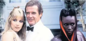  ??  ?? Angel Tanya Roberts went on to play Stacey Sutton in Bond film A View To A Kill alongside Roger Moore as 007 and Grace Jones as the superhuman May Day