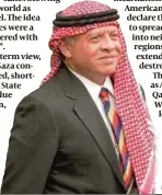  ?? PHOTO: GETTY IMAGES ?? King Abdullah of Jordan