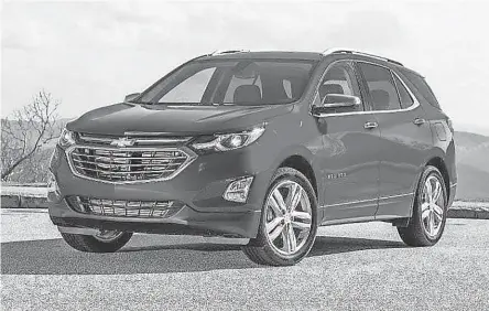  ?? GENERAL MOTORS ?? The Chevrolet Equinox is a compact crossover.
