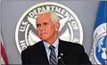  ?? ALEX BRANDON ?? Vice President Mike Pence listens during a briefing about the upcoming inaugurati­on of President-elect Joe Biden at FEMA headquarte­rs Thursday in Washington.