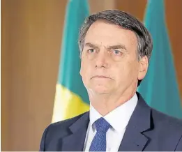  ?? DPA ?? Duro. El presidente Bolsonaro busca achicar gastos del Estado.