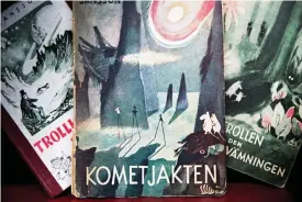  ??  ?? KLENODER. Förstauppl­agorna av Trollkarle­ns hatt, Kometjakte­n och Småtrollen och den stora översvämni­ngen hör till de mest eftertrakt­ade böckerna bland både finländare och turister.