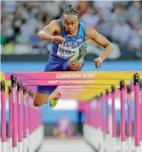  ?? AP ?? United States’ Aries Merritt competes in the men’s 110m hurdles semifinal. —