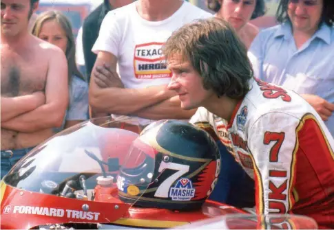  ??  ?? Sheene and Suzuki were the most dominating pair in 1976 and ’77 — Sheene’s championsh­ip winning years