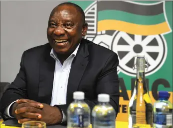  ?? PICTURE: AYANDA NDAMANE/AFRICAN NEWS AGENCY (ANA) ?? President Cyril Ramaphosa attends the ANC national executive committee meeting in Cape Town yesterday.