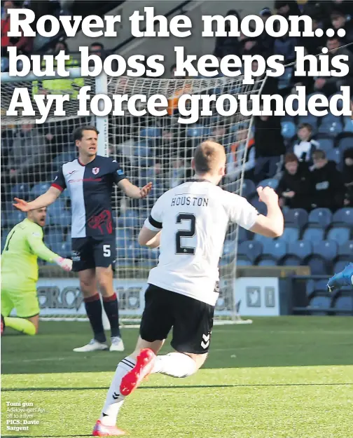  ?? ?? Tomi gun Adeloye gets Ayr off to a flyer PICS: Davie Sargent