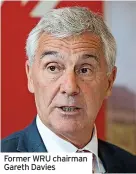  ?? ?? Former WRU chairman Gareth Davies