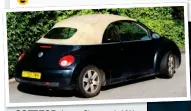  ??  ?? SOFT-TOP: Laura Simpson’s VW Beetle. Top, Coleen announces her pregnancy. Right, Rooney is driven home the morning after his arrest