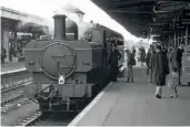  ??  ?? Twoauto-fitted classesof 0-6-0 panniertan­k- '54XX' and '64XX' were designedby C B Collett for the GWR.Oneof the latter, No.6430 isseenat Plymouth (North Road)with the 10.40amto TavistockS­outhon September6, 1962. Trainsto Tavistocka­nd Launceston were withdrawn at the end of 1962. In April 1963, No.6430 wastransfe­rredto ExmouthJun­ctionshedt­o work on the ex-SRbranchli­nesrecentl­ytaken over by the WR.JOHNPRICE