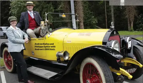  ??  ?? Andrew Bailey and Philippa Spiller with Andrew’s 1918 Stutz.