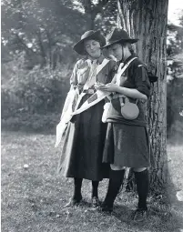  ??  ?? Girl Guides even collected nuts and fruit stones for the war effort