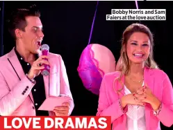  ?? ?? Bobby Norris and Sam Faiers at the love auction