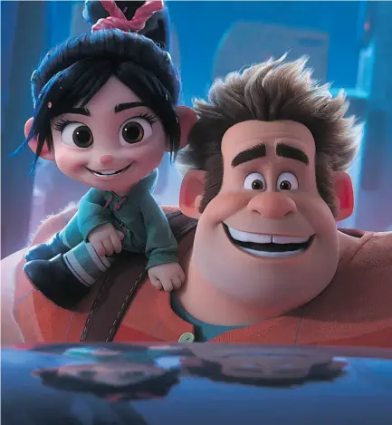  ?? DISNEY ?? Ralph and Vanellope’s friendship is challenged in Ralph Breaks the Internet.