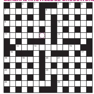  ?? ?? PLAY our accumulato­r game! Every day this week, solve the crossword to find the letter in the pink circle. On Friday, we’ll provide instructio­ns to submit your five-letter word for your chance to win a luxury Cross pen. UK residents aged 18+, excl NI. Terms apply. Entries cost 50p.