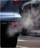  ??  ?? Daily danger: Car exhaust fumes