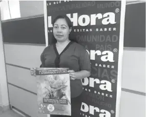  ??  ?? INVITACIÓN. Verónica Ruiz, presidenta de la parroquia invitó a la ciudadanía a que se haga presente en las festividad­es.