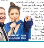  ??  ?? SUPPORT Jools and Jessie Ware