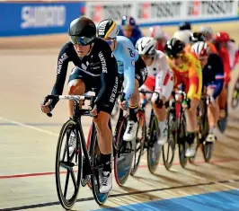  ?? GUY SWARBRICK ?? Rushlee Buchanan won bronze in the women’s omnium race at the track cycling world champs in the Netherland­s.