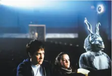  ?? Arrow Films ?? Jake Gyllenhaal, Jena Malone and friend in the cult classic “Donnie Darko.” Richard Kelly’s restoratio­n is as the Roxie.