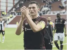  ??  ?? 0 John Souttar is thriving after taking over the Hearts captaincy.