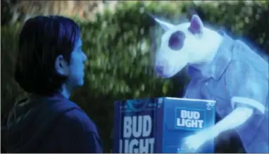  ?? THE ASSOCIATED PRESS ?? Bud Light will bring back pop culture icon Spuds MacKenzie for a spot during the Super Bowl on Sunday.