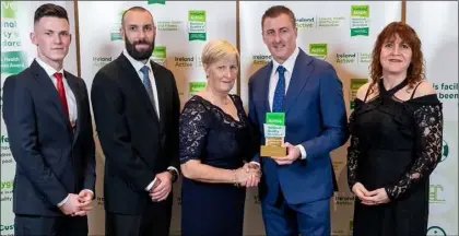  ??  ?? Sean Brady, Adam Parsons (White Flag Co-ordinator), Margaret Quinn (General Manager), Barry Walsh (President Ireland Active) and Helen Coleman.