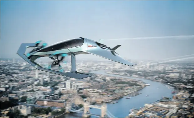  ?? HANDOUT ASTON MARTIN ?? Luxury carmaker Aston Martin has unveiled plans for a personal aircraft dubbed a “sports car for the skies”.