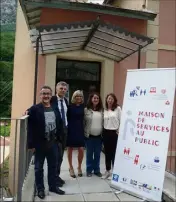  ?? (Photo M.L.M.) ?? De gauche à droite Thierry Lespinasse, Eric Mele, Joëlle Bouhelier, Sabrina Bras, ex-animatrice qui a passé le relais à Nathalie Violi à l’accueil.