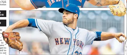  ?? USA TODAY Sports;Getty Images ?? PITCHING IN:Robert Gsellman (top) contribute­d his best start of the season in Game 1 of a doublehead­er Saturday, shutting out the Braves for 62/3 innings, allowing three hits and striking out four. In Game 2, Steven Matz made his season debut, giving up one run in seven innings.