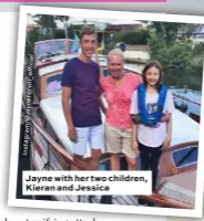  ?? Instagram/@jaynetorvi­ll_official ?? Jayne with her two children, Kieran and Jessica