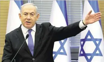  ??  ?? PROBLEMAS. El primer ministro Benjamin Netanyahu sostiene que la acusación tiene motivos políticos.