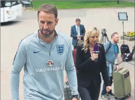  ?? FOTO: EFE ?? Gareth Southgate durante la concentrac­ión de Inglaterra