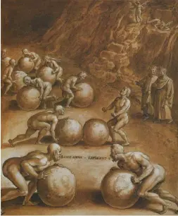  ??  ?? Avari e prodighi, illustrazi­one di Giovanni Stradano, 1587.