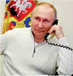  ?? ?? Relaxed: Vladimir Putin yesterday