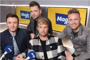  ??  ?? New single: Westlife’s first song in eight years in on the airwaves