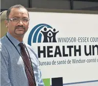  ?? ROB GURDEBEKE THE CANADIAN PRESS ?? Dr. Wajid Ahmed, chief officer of health for Windsor-Essex County, said officials are keeping an eye on 13 local outbreaks.