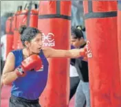  ?? BURHAAN KINU/HT ?? ■ Neeraj Phogat has consistent­ly beaten top boxers at home to stake her claim in 57kg.