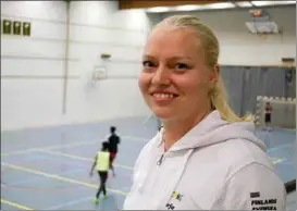  ?? ?? PROJEKTLED­ARE. Tarja Krum från Finlands Svenska Idrott är nöjd med kvällen. ”Det har gått jättebra”.