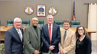  ?? Contribute­d ?? Calhoun City Council members George Crowley, from left, Ray Denmon, James F. Palmer, Al Edwards and Jackie Palazzolo.